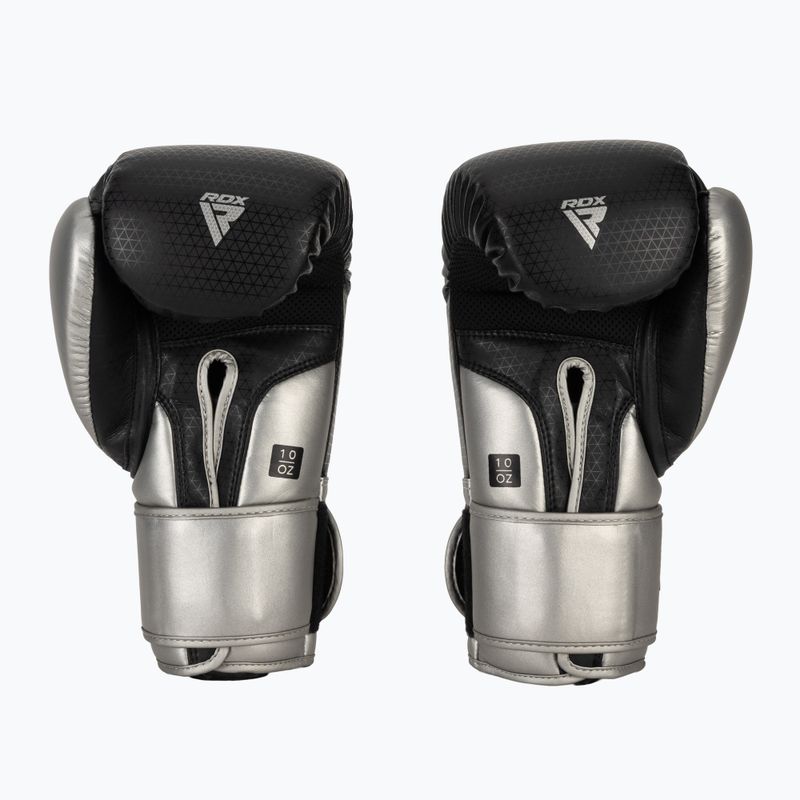 Боксерські рукавички RDX L2 Mark Pro Sparring Hook & Loop сріблясті 3