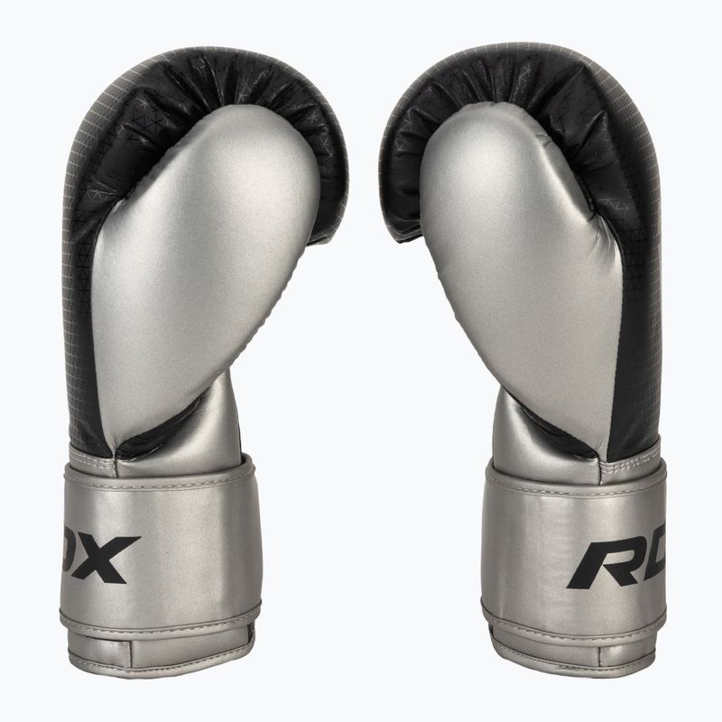 Боксерські рукавички RDX L2 Mark Pro Sparring Hook & Loop сріблясті 4
