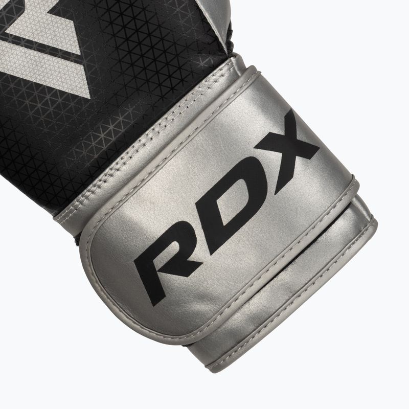 Боксерські рукавички RDX L2 Mark Pro Sparring Hook & Loop сріблясті 6