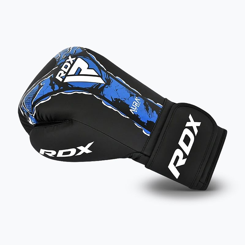 Рукавиці боксерські RDX Boxing New Aura F17 black/blue 3