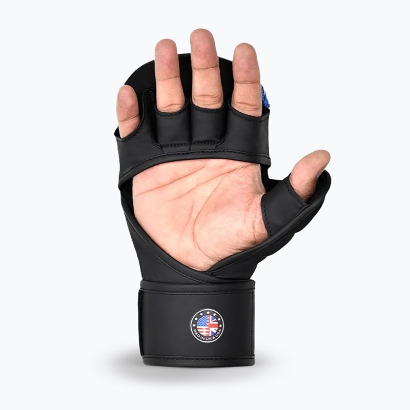 Рукавиці MMA RDX Grappling Shooter New Aura F17 black/blue 3