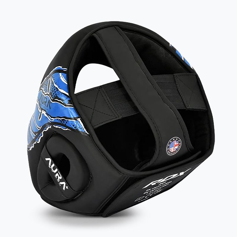 Шолом боксерський RDX New Aura F17 Head black/blue 4