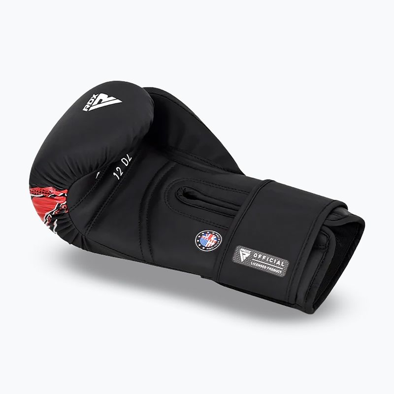 Рукавиці боксерські RDX Boxing New Aura F17 black/red 4