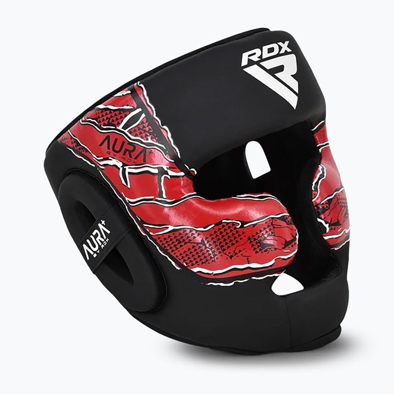 Шолом боксерський RDX New Aura F17 Head black/red 2