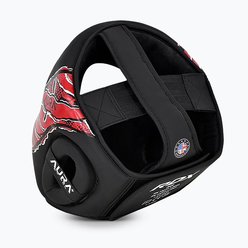 Шолом боксерський RDX New Aura F17 Head black/red 4