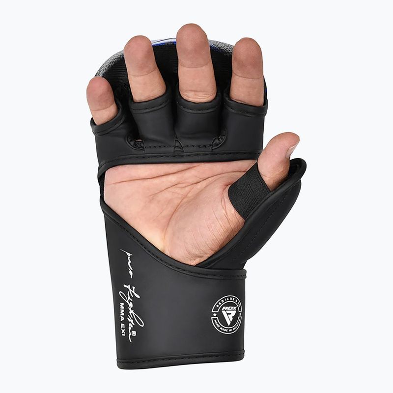 Рукавиці для греплінгу RDX IMMAF Approved Shooted Grappling blue 4