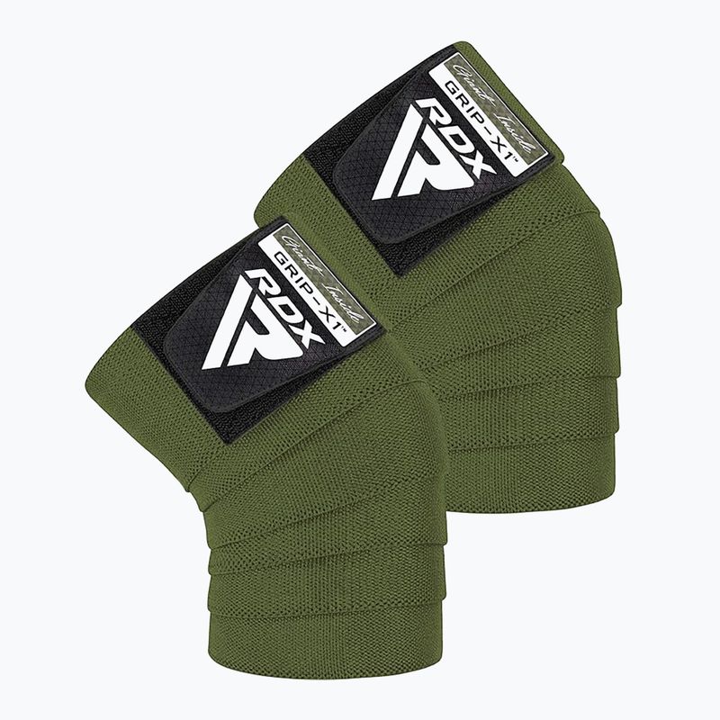 Наколінники RDX Compression Elasticated Knee Wrap army green