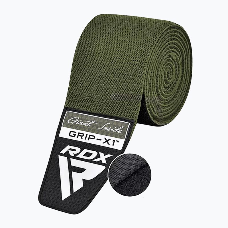 Наколінники RDX Compression Elasticated Knee Wrap army green 2