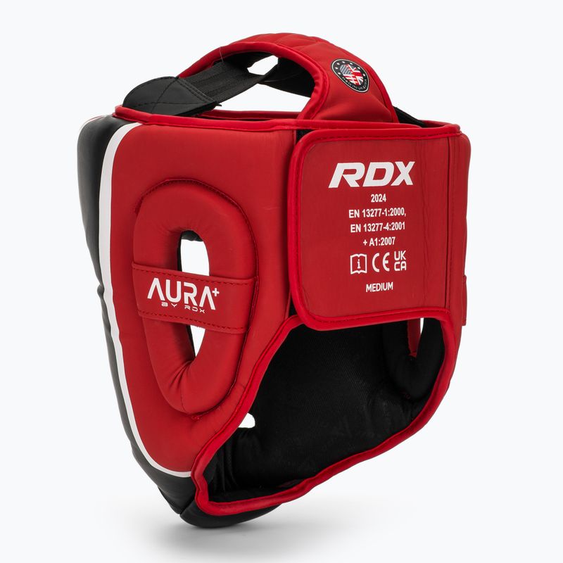 Боксерський шолом RDX Head Guard Aura Plus T-17 червоний 3