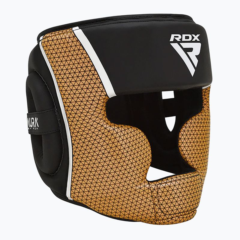 Боксерський шолом RDX Head Guard Aura Plus T-17 золотистий