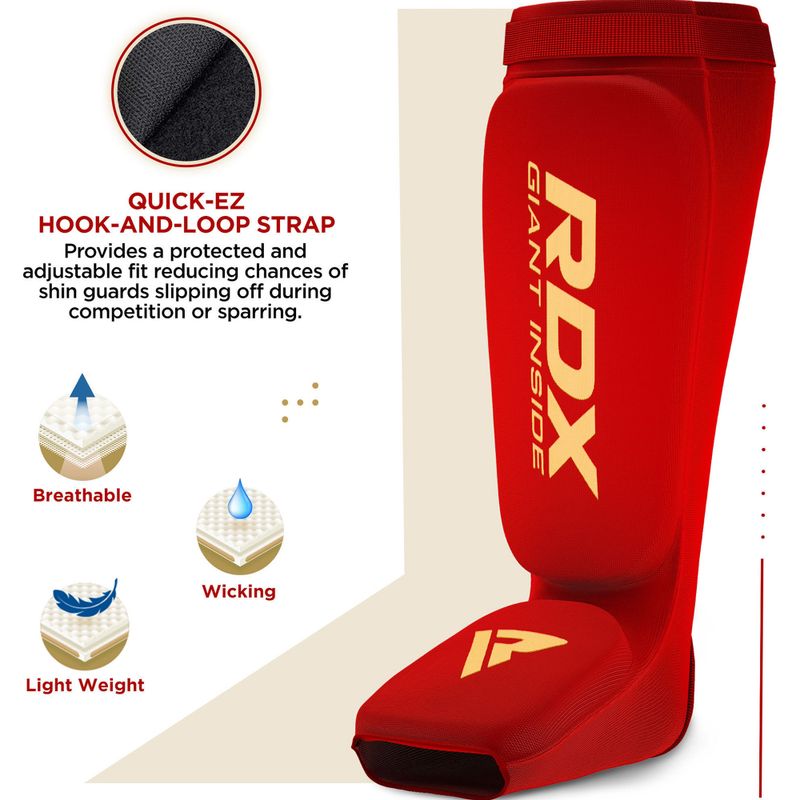 RDX Hosiery Shin Instep Foam гомілки та стопи червоний/білий захист гомілки та стопи 2