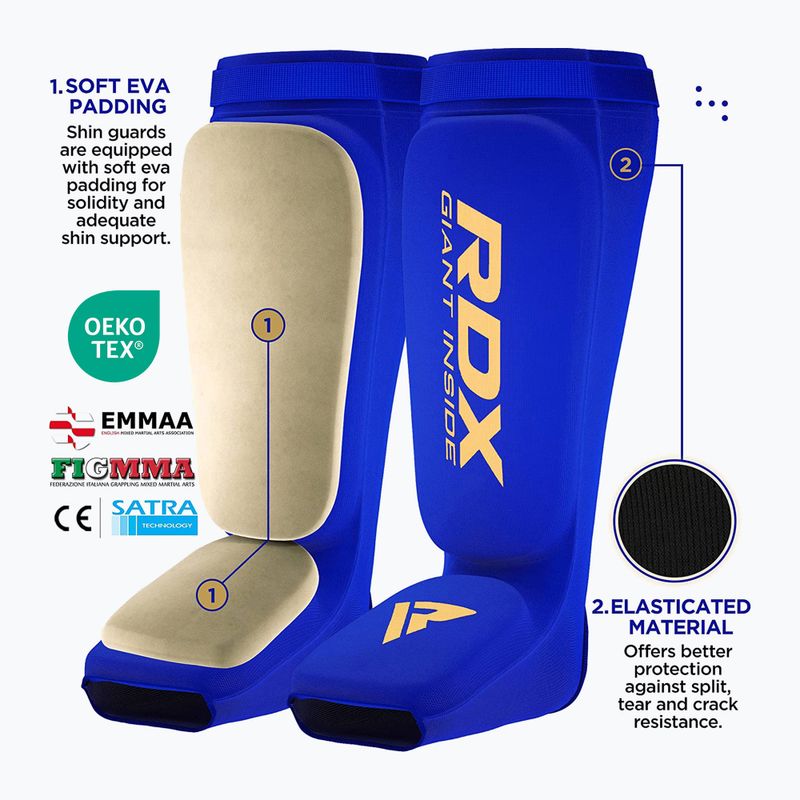 RDX Hosiery Shin Instep Foam синій/білий захист гомілки та стопи 4