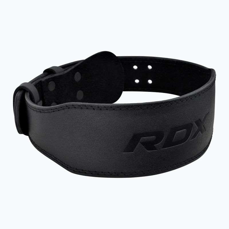 Пояс для важкої атлетики RDX 4" шкіряний чорний 3