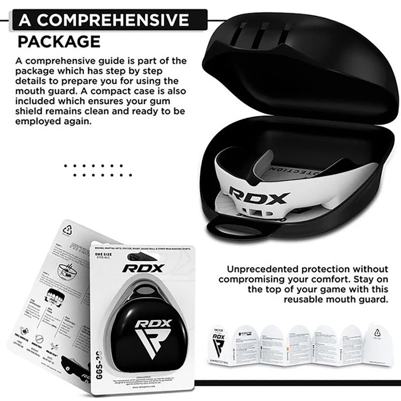 Захист щелепи RDX Mouth Guard white/black 3