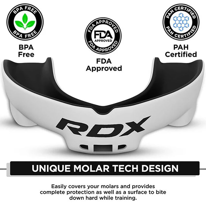 Захист щелепи RDX Mouth Guard white/black 4