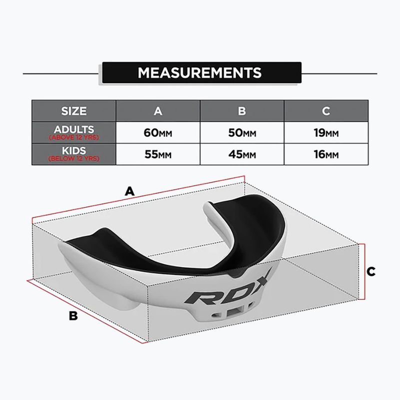 Захист щелепи RDX Mouth Guard white/black 5