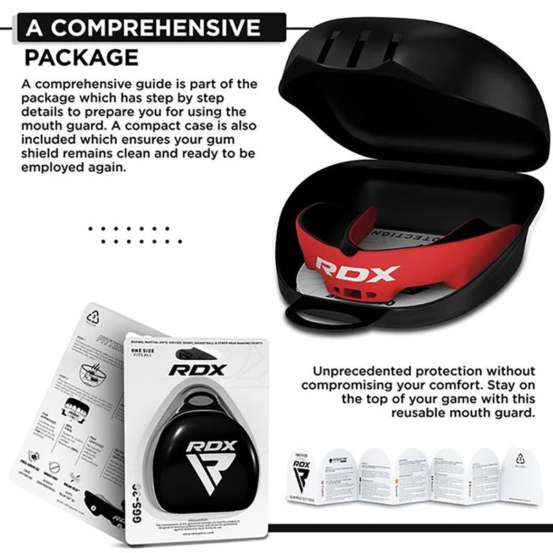 Захист щелепи RDX Mouth Guard black/red 4