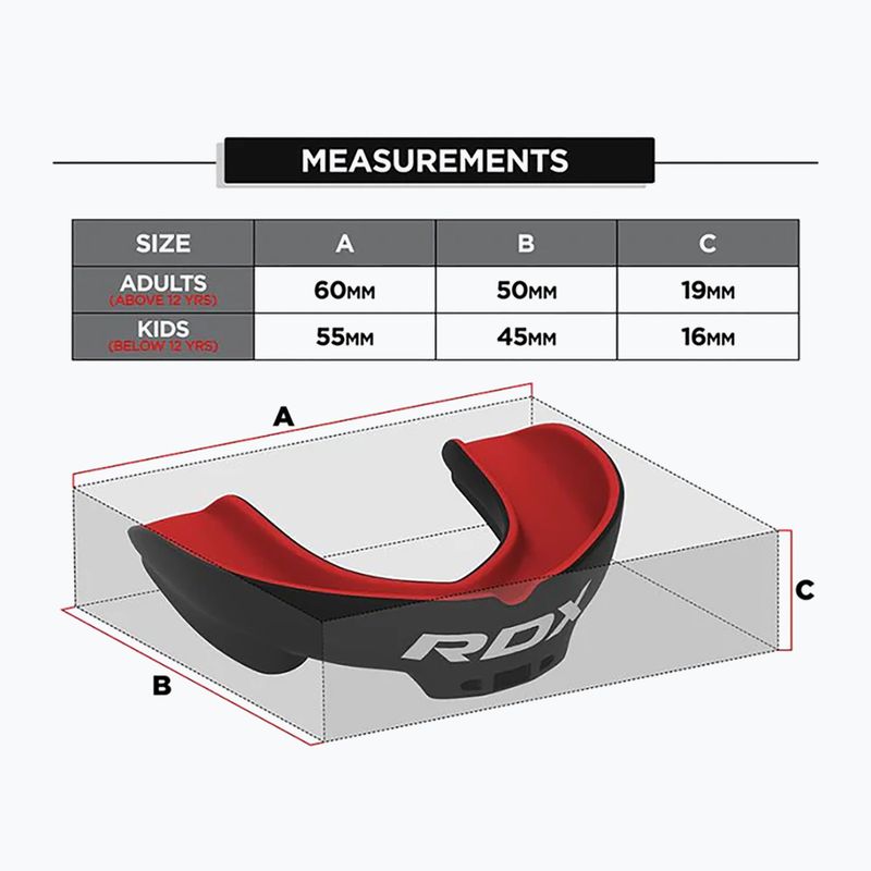Захист щелепи RDX Mouth Guard red/black 4