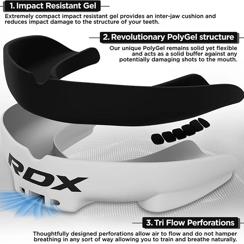 Захист щелепи дитячий RDX Mouth Junior white/black 2