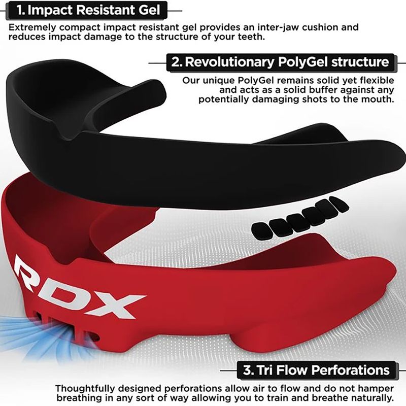Захист щелепи дитячий RDX Mouth Junior red/black 2