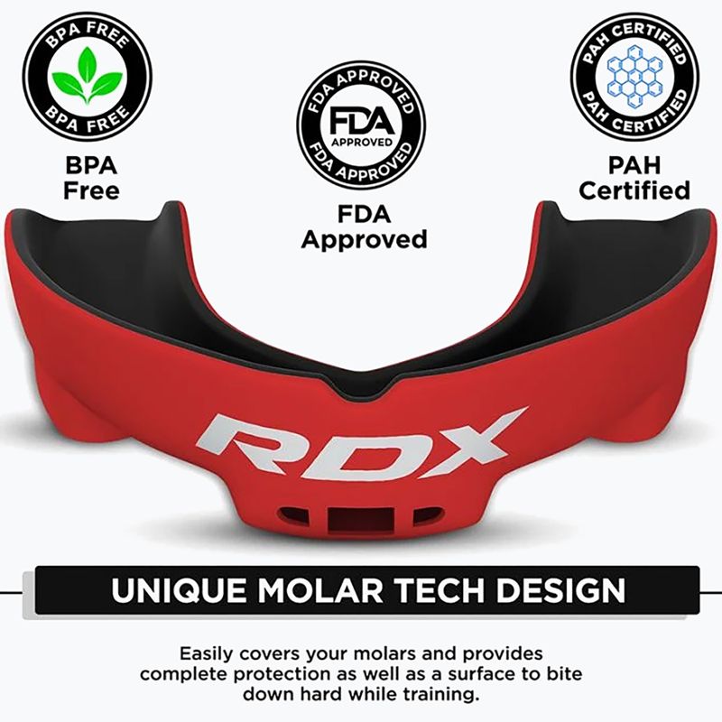 Захист щелепи дитячий RDX Mouth Junior red/black 3