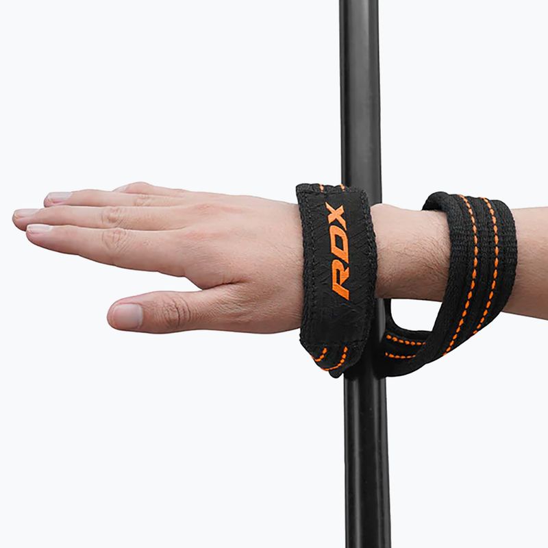 Ремені для важкої атлетики RDX Weight Lifting 8 Figure Strap orange 3