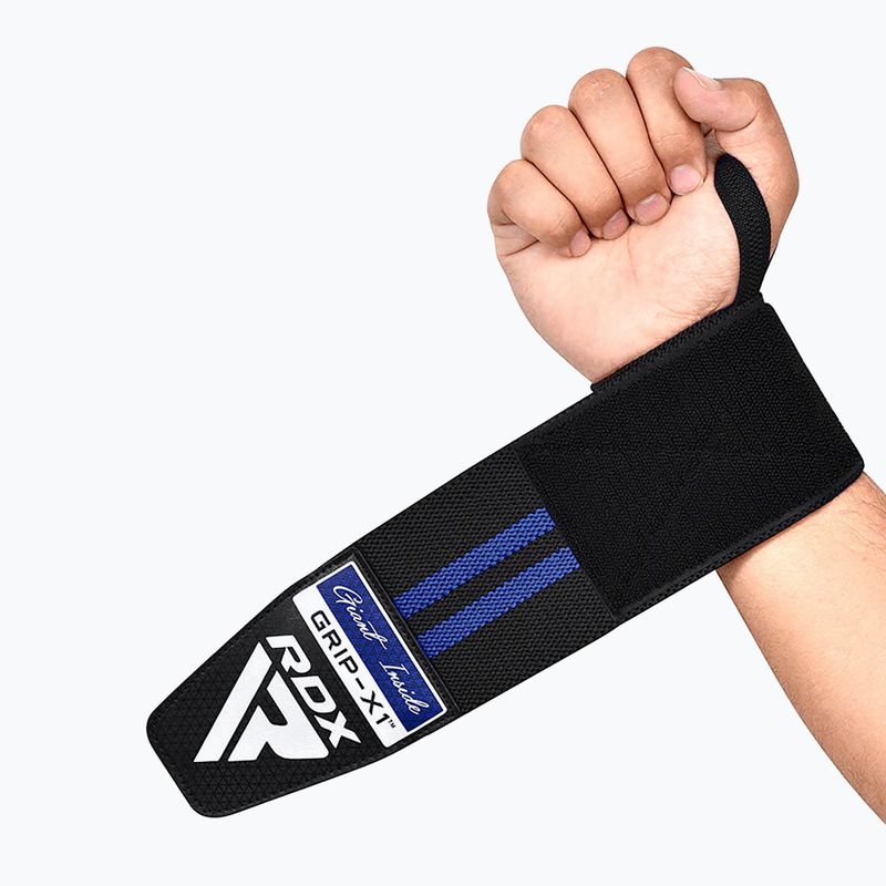 Бандаж на зап'ястя RDX WR11 Gym Wrist Wrap чорний/синій 5