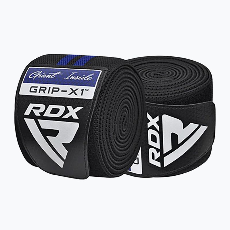 RDX KR11 Gym Knee Wrap чорний/синій захисні наколінники 2