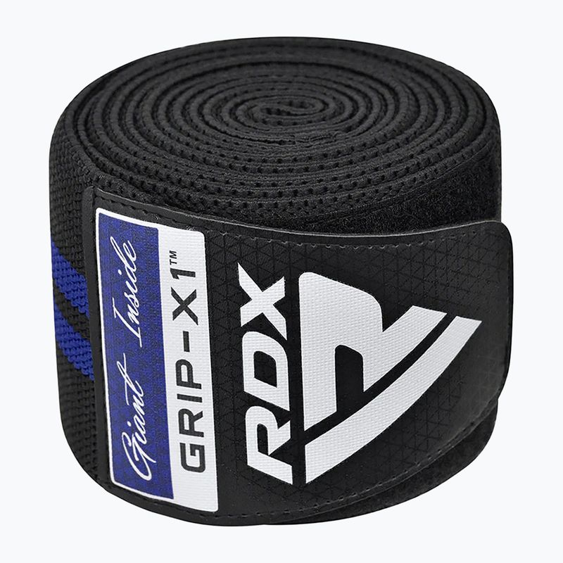 RDX KR11 Gym Knee Wrap чорний/синій захисні наколінники 3