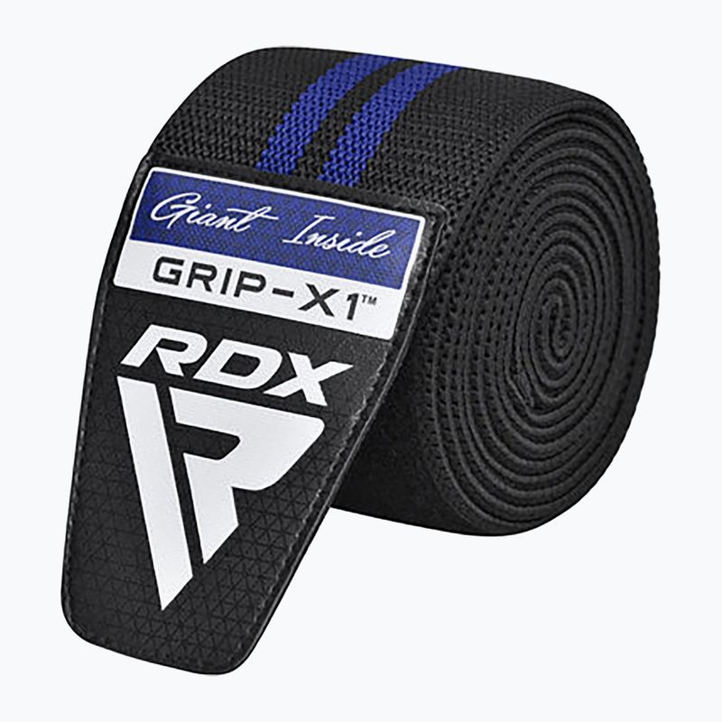 RDX KR11 Gym Knee Wrap чорний/синій захисні наколінники 4