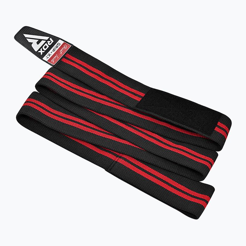 RDX KR11 Gym Knee Wrap чорні/червоні наколінники 4