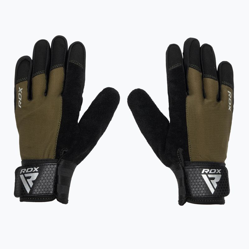 Рукавички для тренувань RDX W1F Full Finger army green 2