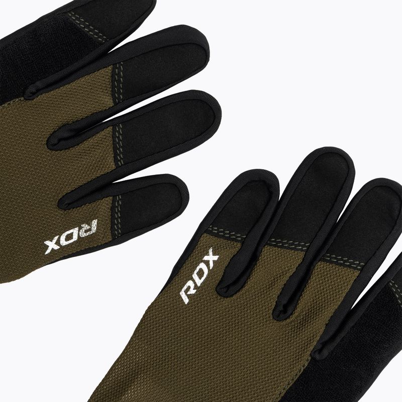 Рукавички для тренувань RDX W1F Full Finger army green 5