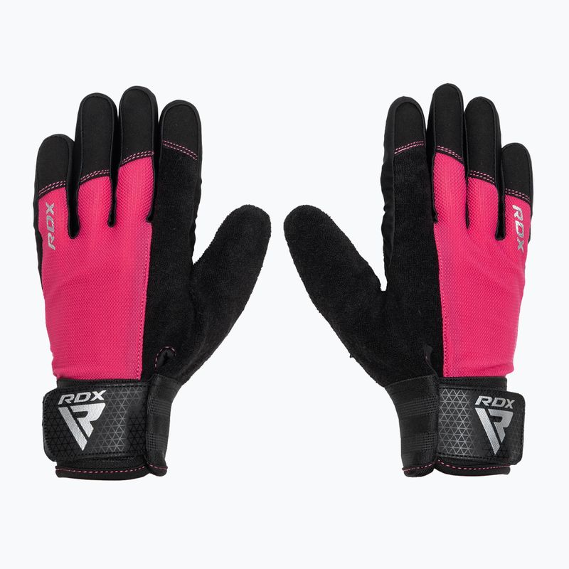 Рукавички для тренувань RDX W1F Full Finger pink 2