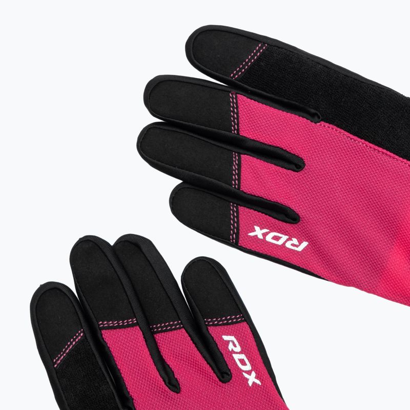 Рукавички для тренувань RDX W1F Full Finger pink 4