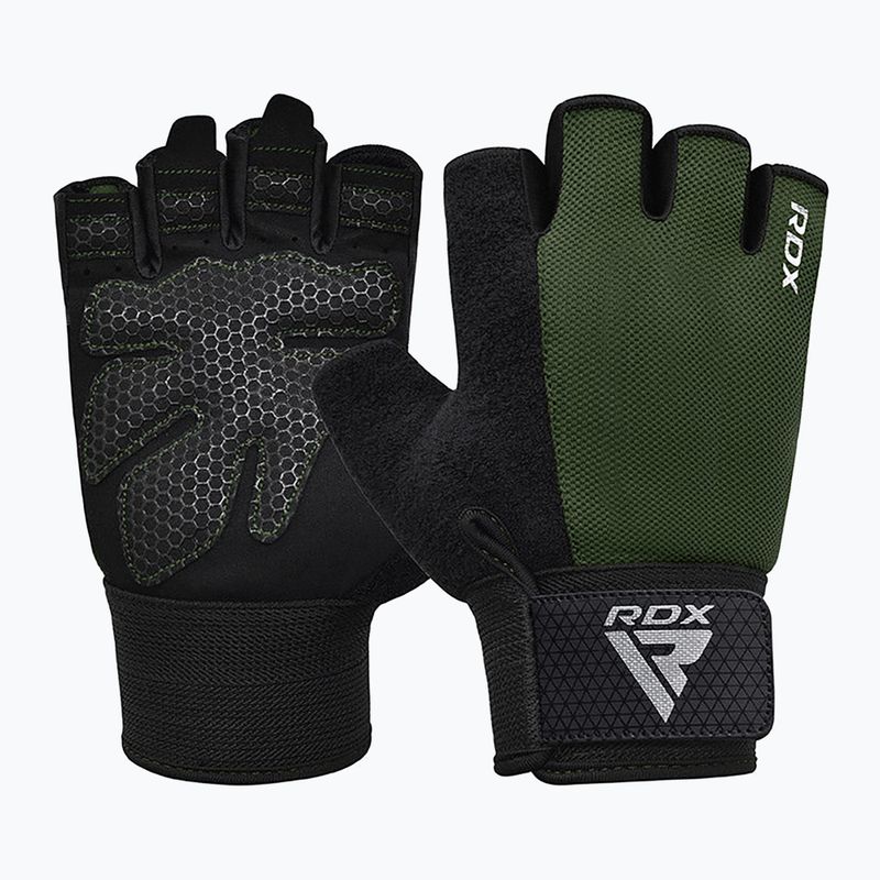 Рукавички для тренувань RDX W1H Gym Workout army green 2