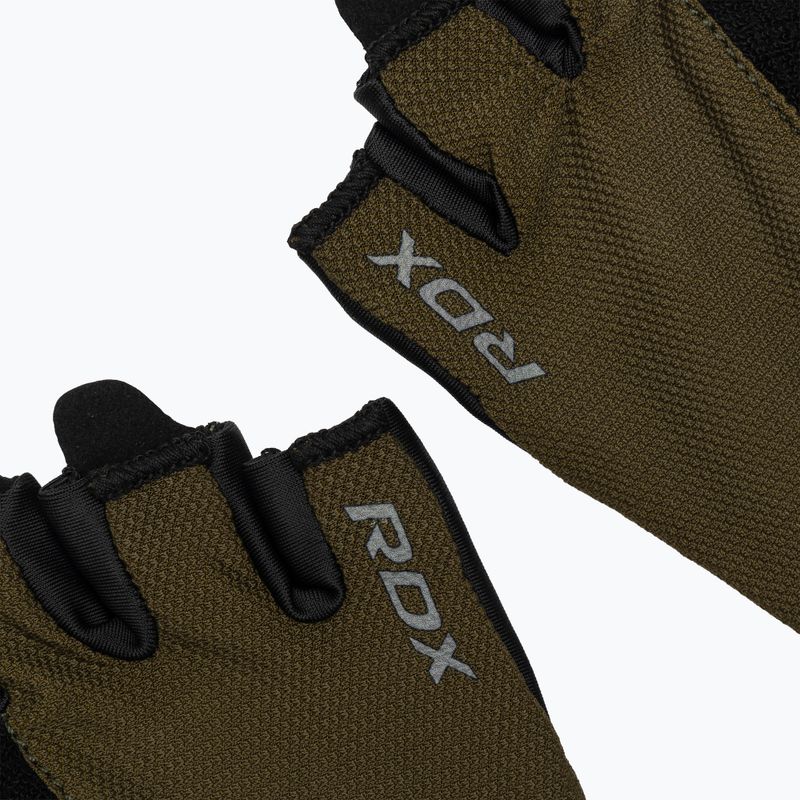 Рукавички для тренувань RDX W1H Gym Workout army green 6