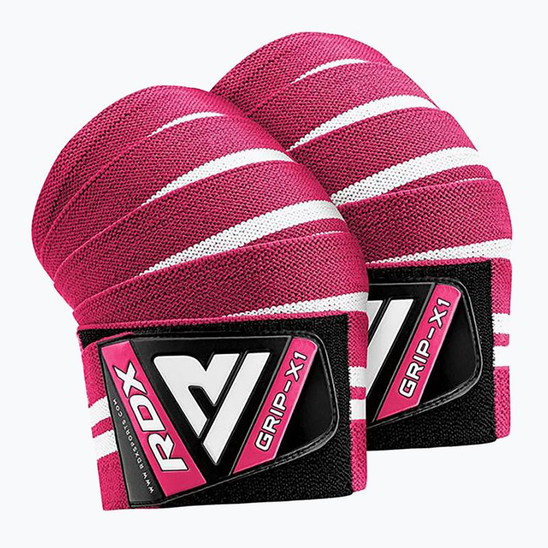 Наколінники RDX Weightlifting Gym Knee Wrap pink 2