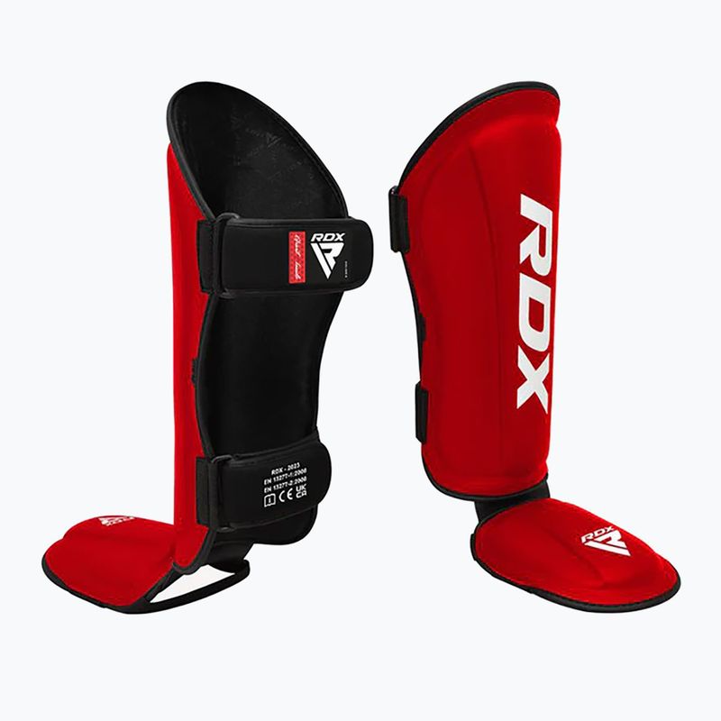 Захист для гомілок та стоп RDX T1 Shin Instep Molded King red/white 2