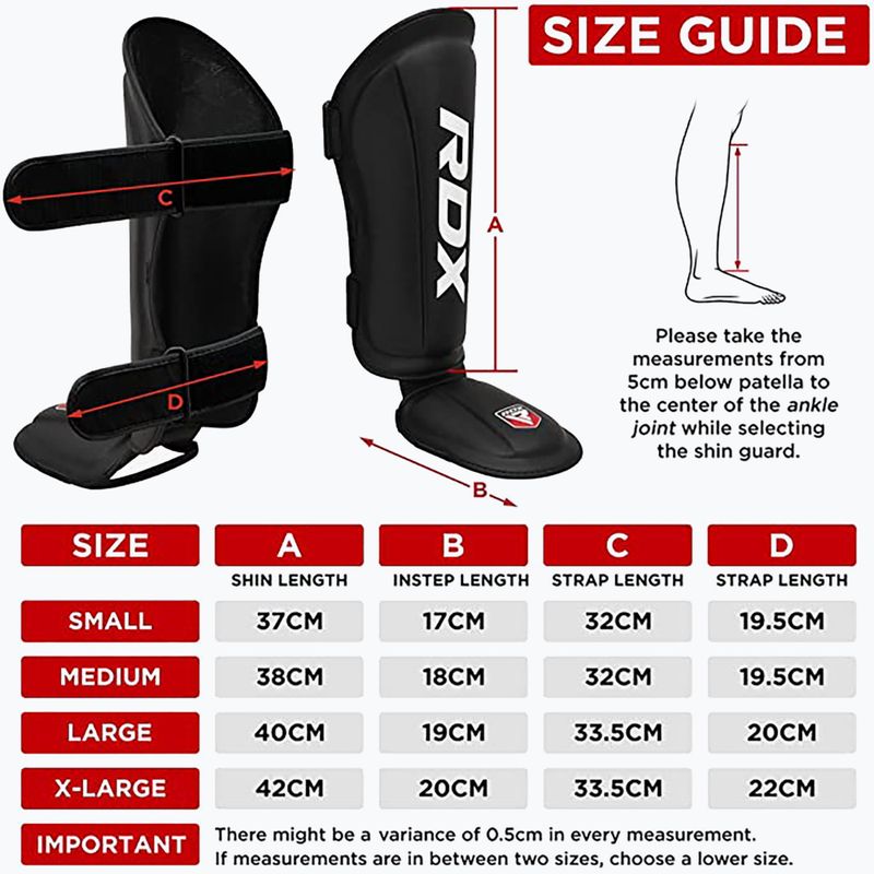 Захист гомілок та стоп RDX T1 Shin Instep guards red/white 8