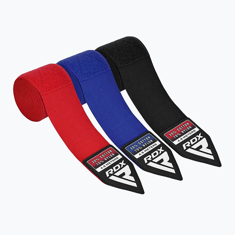Боксерські бинти RDX Hand Wraps Combine Plus червоний/чорний/синій 7