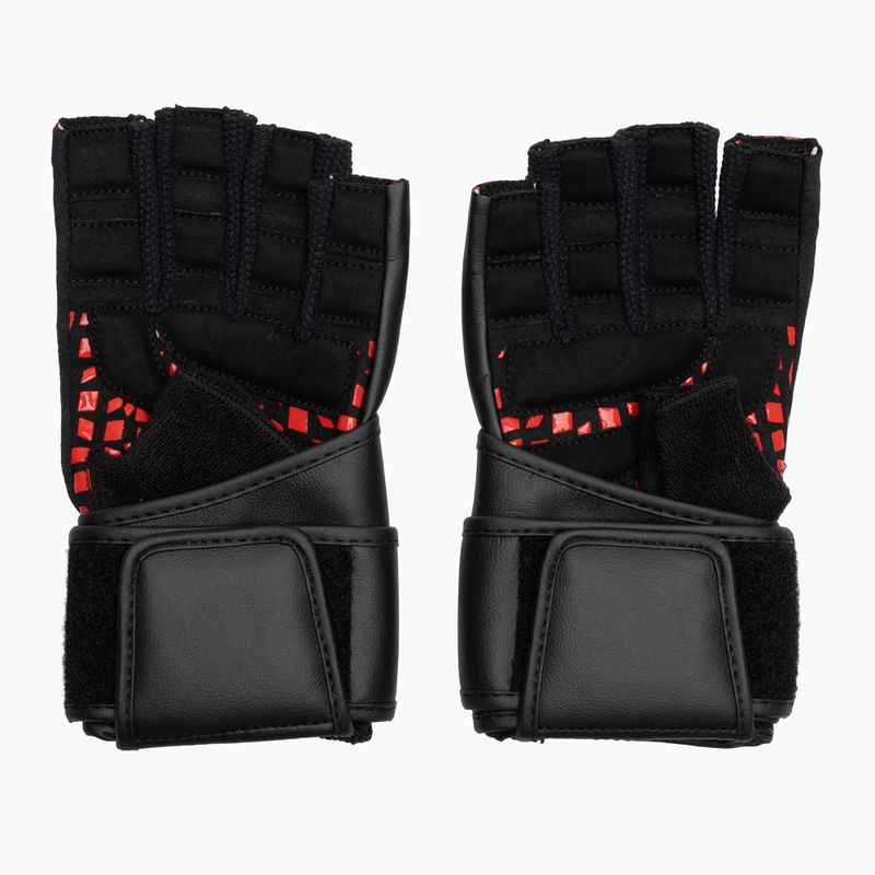 Рукавички для тренувань RDX L4 Finger Weightlifting Leather red/black 3