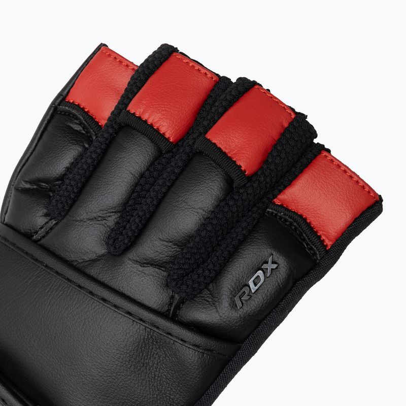 Рукавички для тренувань RDX L4 Finger Weightlifting Leather red/black 4