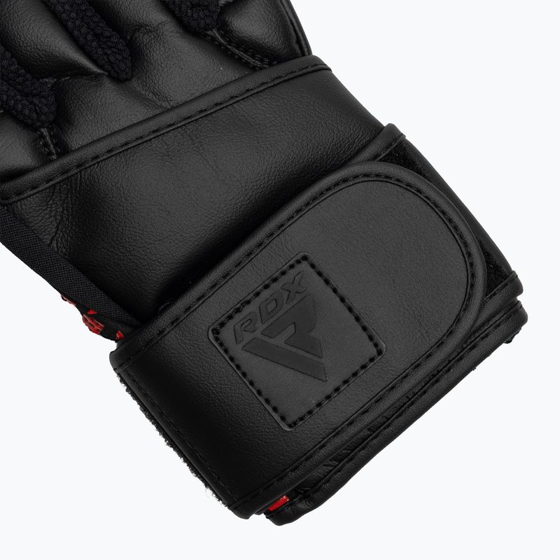 Рукавички для тренувань RDX L4 Finger Weightlifting Leather red/black 5