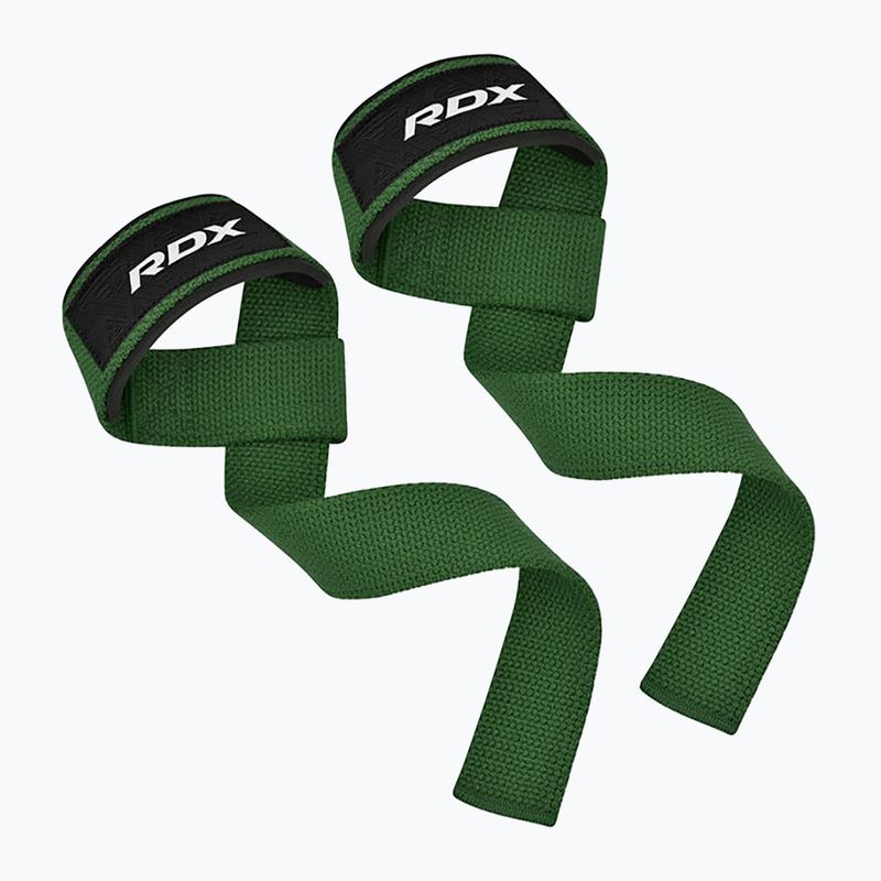 Напульсники для важкої атлетики RDX W1 Weight Training Wrist Straps army green 2