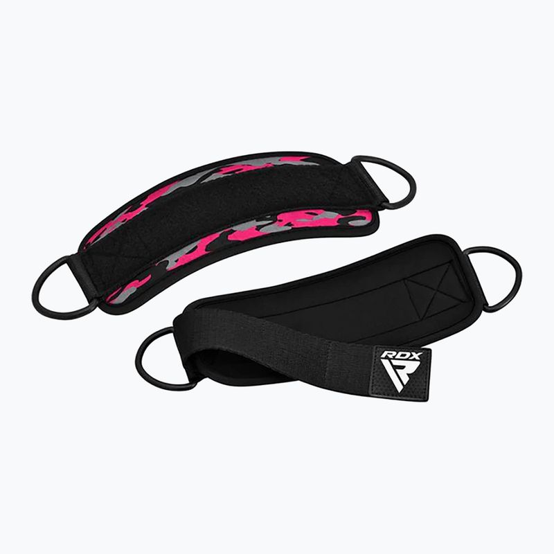 Напульсники для важкої атлетики з тримачами на щиколотку RDX A4 Ankle Straps For Gym Cable Machine pink 4