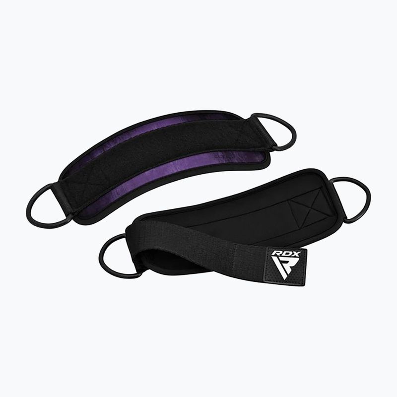 Напульсники для важкої атлетики з тримачами на щиколотку RDX A4 Ankle Straps For Gym Cable Machine purple 4