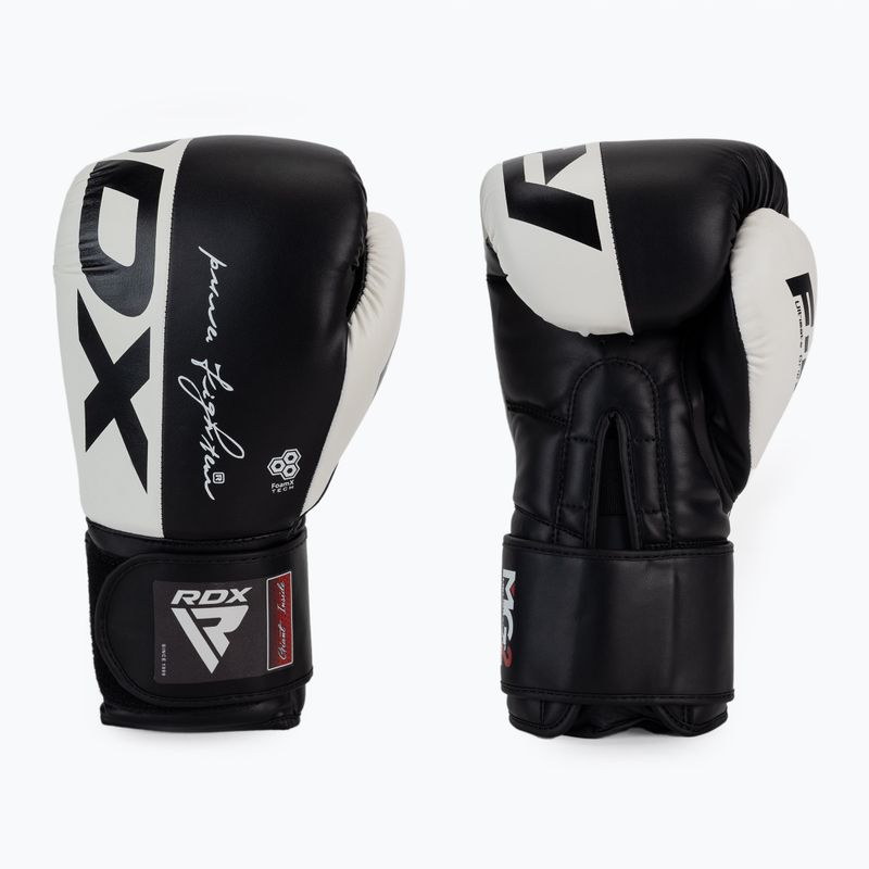 Рукавиці боксерські RDX REX F4 біло-чорні BGR-F4B-10OZ