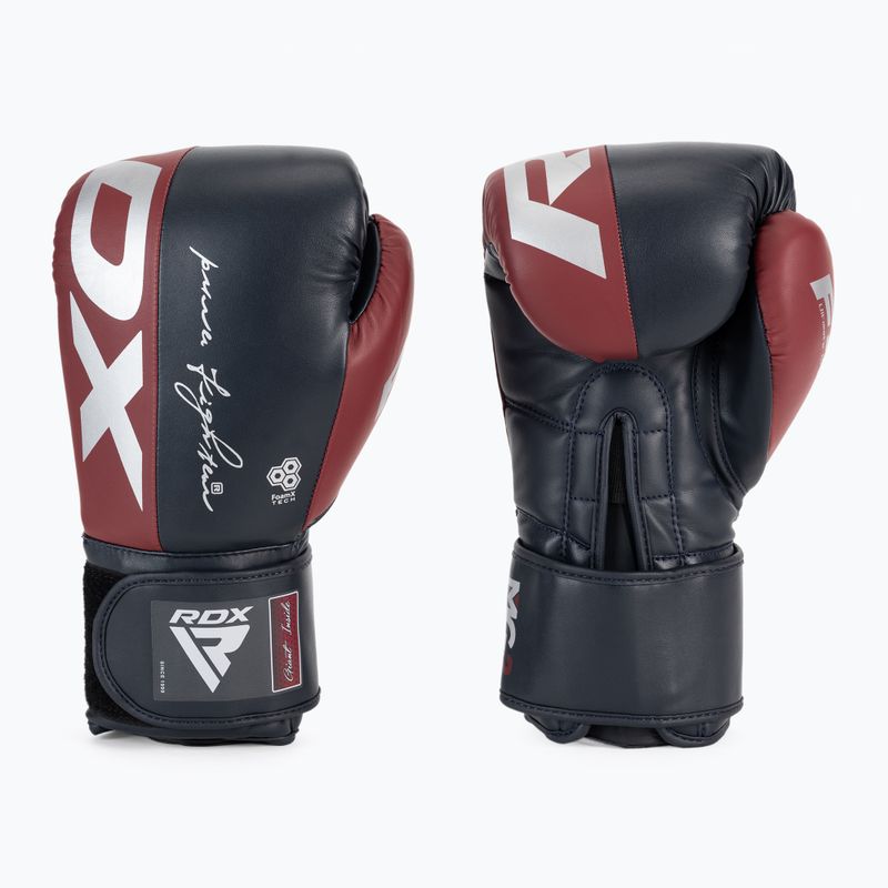 Рукавиці боксерські RDX REX F4 чорно-червоні BGR-F4MU-10OZ 3
