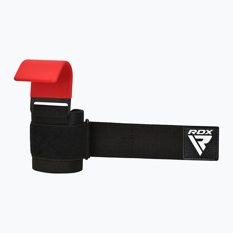 Напульсники для важкої атлетики з тримачами RDX W5 Weight Lifting Hook Strap red 4